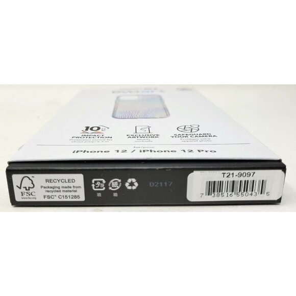 Tech21 Evo Art Case for Apple iPhone 12 / iPhone 12 Pro, Fingerprint Design - Picture 4 of 4